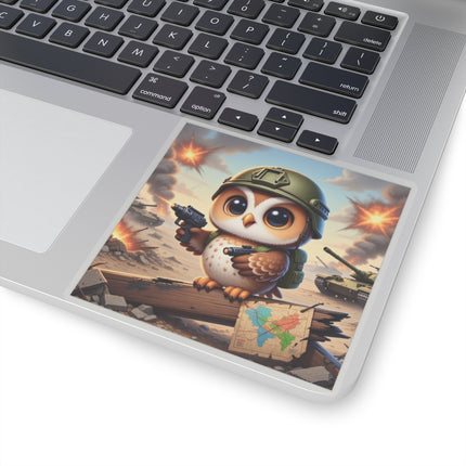 🦉🌟 The Owl on the Front Lines Kiss-Cut Sticker – Courage & Quiet Strength