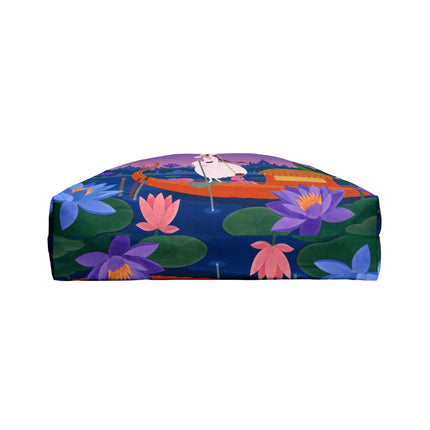 🪷🛶 The Lady Of The Lotus Lake Weekender Tote Bag – Art Deco Garden Voyage