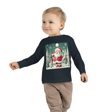Santa's Joyful Night Toddler Long Sleeve Tee