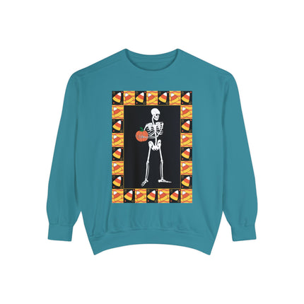 Candy Corn Skeleton Unisex Garment-Dyed Sweatshirt