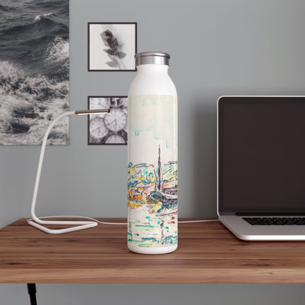 Concarneau by Paul Signac Slim Water Bottle