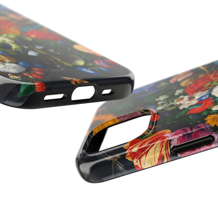 🌺🌙 The Midnight Garden Abundance Phone Case – Art Deco Floral Still Life