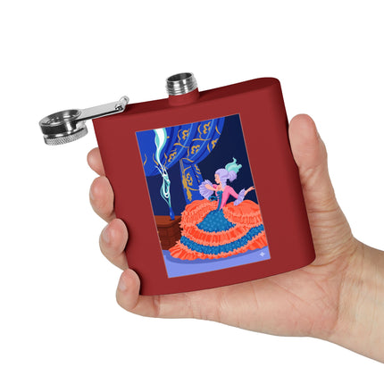 Rococo Stage Siren Flask – Theatrical Grace & Elegant Drama