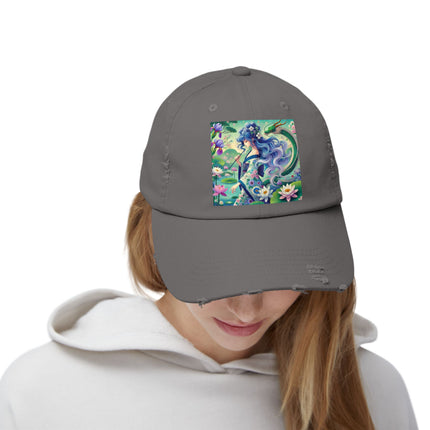 Fairy of the Koi Pond Unisex Distressed Cap