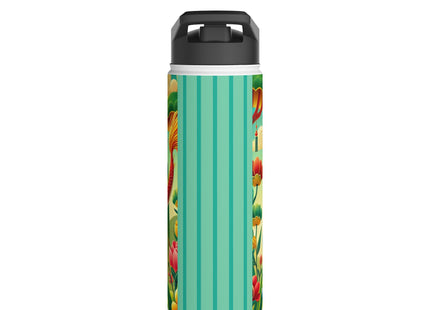 Dragon Dance on Wheels Stainless Steel Water Bottle, Standard Lid