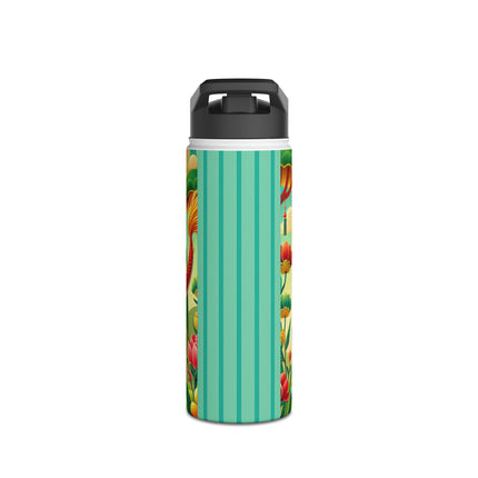 Dragon Dance on Wheels Stainless Steel Water Bottle, Standard Lid