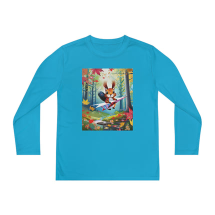 Acorn Aviator Youth Long Sleeve Competitor Tee – Woodland Flight & Whimsical Adventure