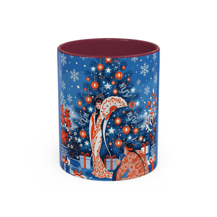 🎋❄️ The Winter Lantern Celebration Colorful Mug – Elegant Asian Christmas Fantasy