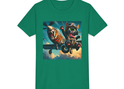 Parachuting Cat Commando Youth Short Sleeve Tee
