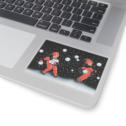 Festive Snowball Kiss-Cut Stickers (4 Sizes)