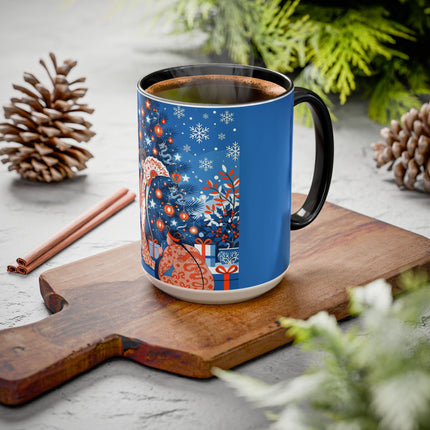 🎋❄️ The Winter Lantern Celebration Colorful Mug – Elegant Asian Christmas Fantasy