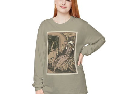L’Attentat by Fernand Siméon Garment-dyed Long Sleeve T-Shirt
