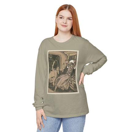 L’Attentat by Fernand Siméon Garment-dyed Long Sleeve T-Shirt