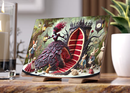 Malice in Wonderland – Gothic Halloween Cake Fantasy Ceramic Tile