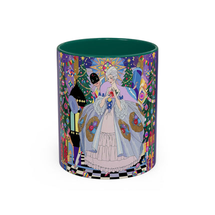 🎄✨ The Lady Of The Christmas Ornament Colorful Mug – Art Deco Holiday Fantasy