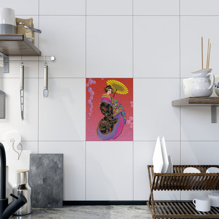 Enchanting Geisha Ceramic Tile