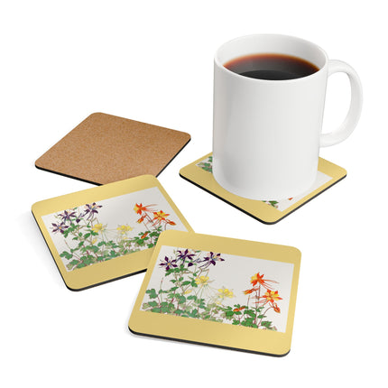 Aquilegia by Tanigami Kônan Corkwood Coaster Set