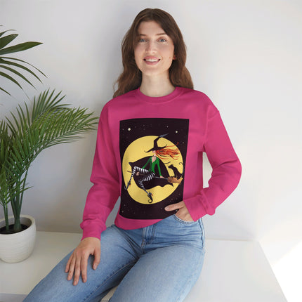 A Witch’s Moonlit Flight Unisex Heavy Blend™ Crewneck Sweatshirt
