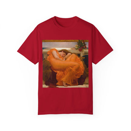 Flaming June by Frederic Leighton Unisex Garment-Dyed T-shirt