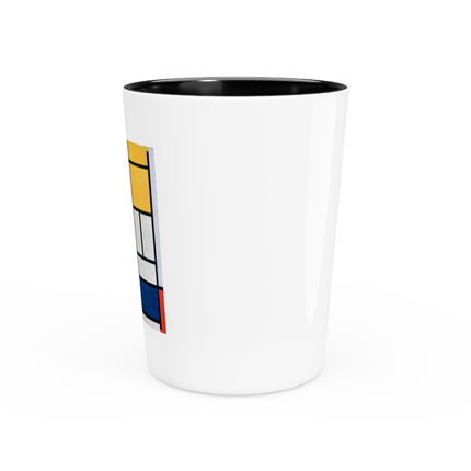Composition with Red, Yellow, Blue, and Black by Piet Mondrian Ceramic Shot Glass