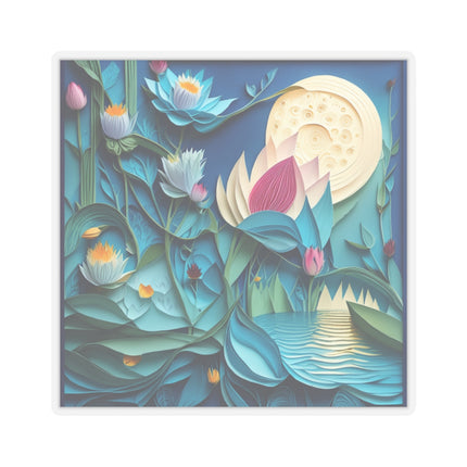Ethereal Moonlit Lake Kiss-Cut Stickers (4 Sizes)
