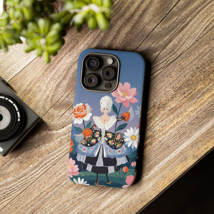 🌸🎀 The Grand Floral Promenade Phone Case – Art Deco Fashion Fantasy