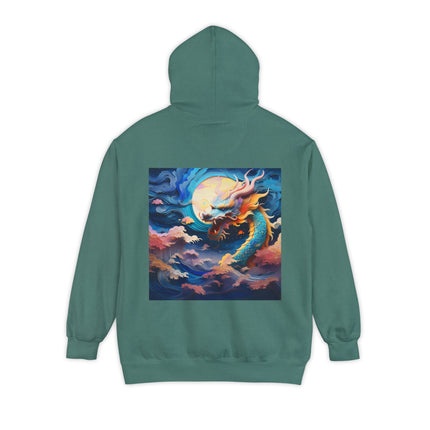 A Dragon's Ascent Unisex Garment-Dyed Hoodie