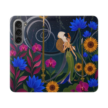 🌙🕯️ The Lady Of The Midnight Garden Flip Case – Art Deco Nocturne