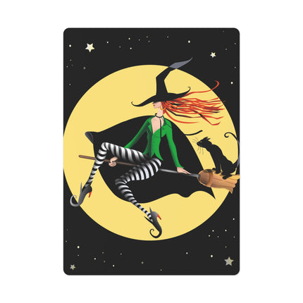 A Witch’s Moonlit Flight Playing Cards