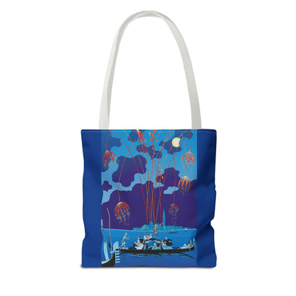 Fireworks in Venice by George Barbier Tote Bag (AOP)