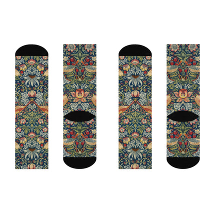 Strawberry Thief by William Morris Cushioned Crew Socks