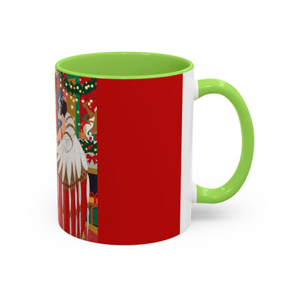 🎄💃 The Christmas Mirror Duet Colorful Mug – Art Deco Holiday Elegance