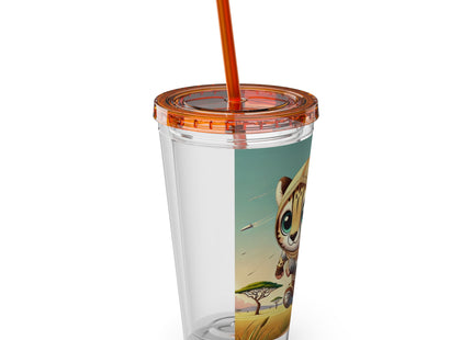 Swift Cheetah Sunsplash Tumbler with Straw, 16oz