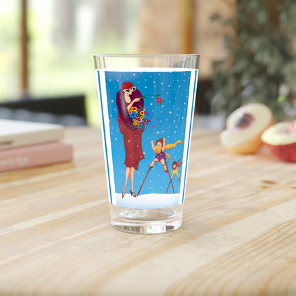 Snowfall & Couture Glass, 16oz