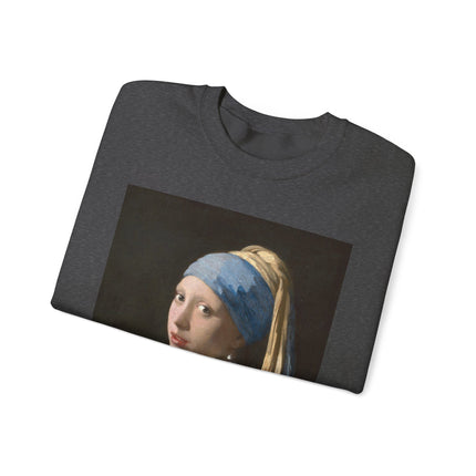 Girl with a Pearl Earring by Johannes Vermeer Heavy Blend™ Crewneck Sweatshirt