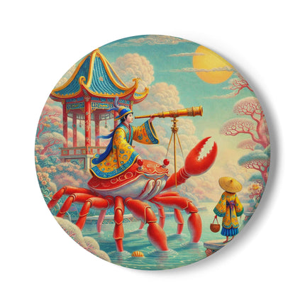 The Celestial Crab Navigator Ceramic Coaster