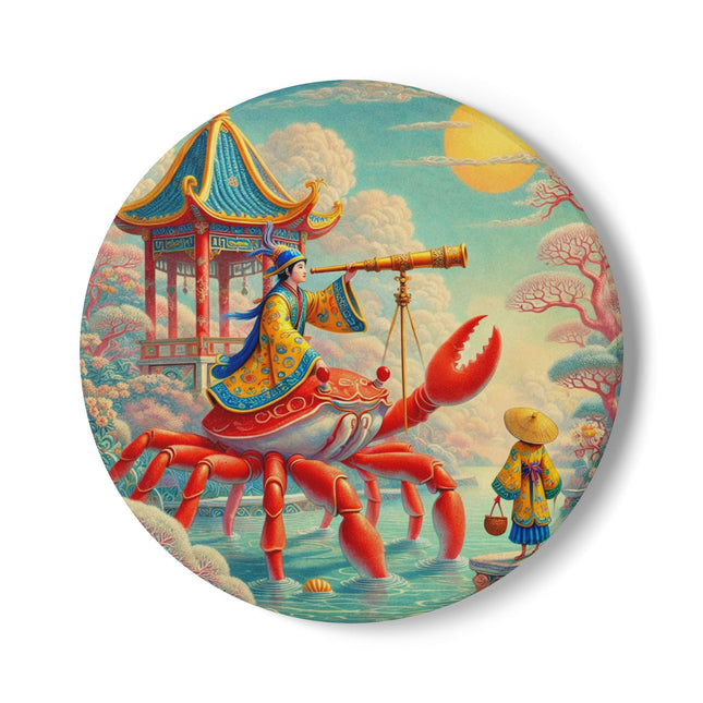 The Celestial Crab Navigator Ceramic Coaster