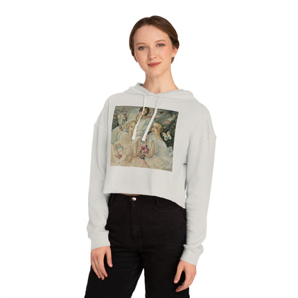 Les Femmes Fatales by Gerda Wegener Women’s Cropped Hooded Sweatshirt
