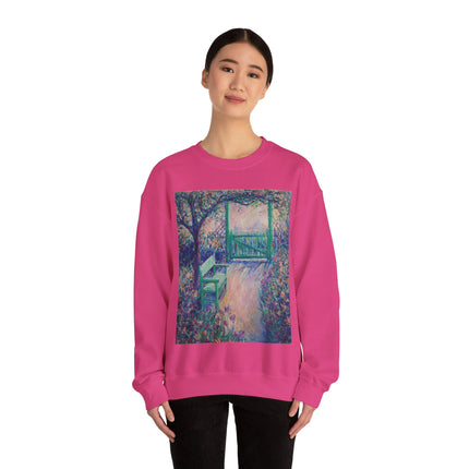 The Artist’s Garden (The Green Chair) by Theodore Earl Butler Heavy Blend™ Crewneck Sweatshirt