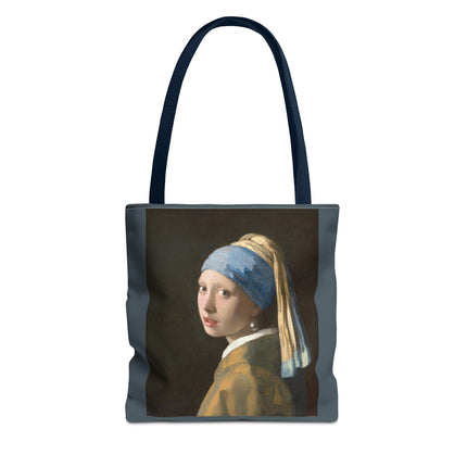 Girl with a Pearl Earring by Johannes Vermeer Tote Bag (AOP)