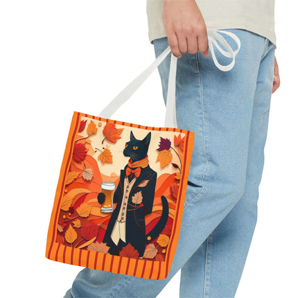 Siamese Cat at an Autumn Harvest Fair Tote Bag (AOP)