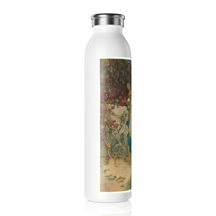Preziosa in the Garden by Warwick Goble Slim Water Bottle