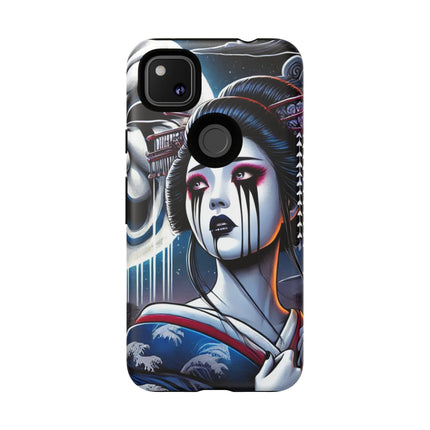 Geisha’s Black Ink Tears Phone Cases