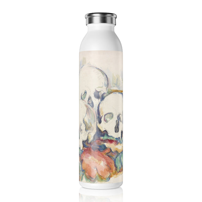 The Three Skulls by Paul Cézanne Slim Water Bottle