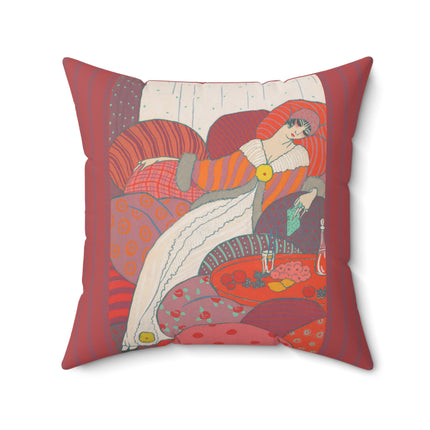Les Coussins by Georges Lepape Spun Polyester Square Pillow