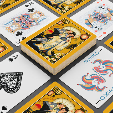 Golden Embrace Playing Cards
