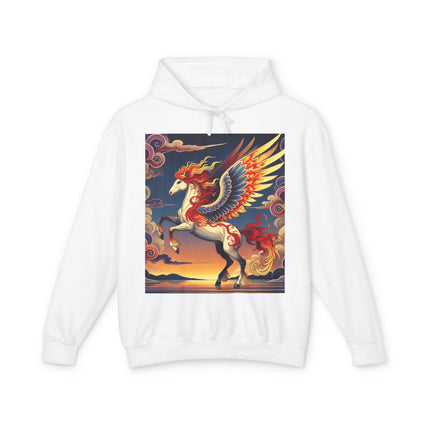 Flame-Winged Horse at Sunset Hoodie