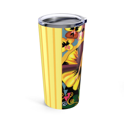 Enchanted Pansy Elegance Tumbler 20oz