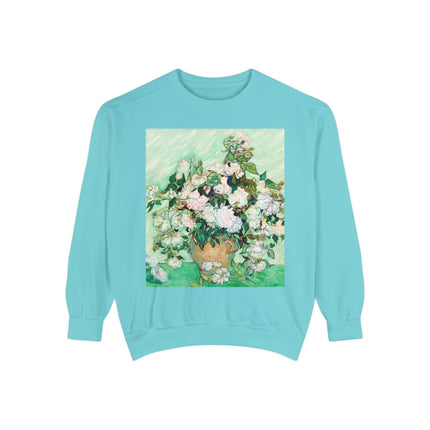Roses by Vincent Van Gogh Unisex Garment-Dyed Sweatshirt