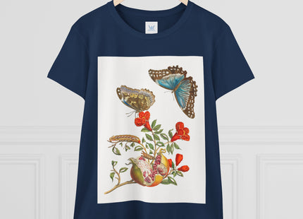 Blue Butterflies and Pomegranate Cotton Tee